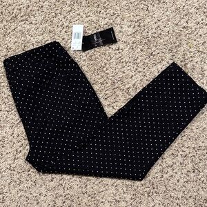 Slim-Sation size 12P black polka dot pull on pants